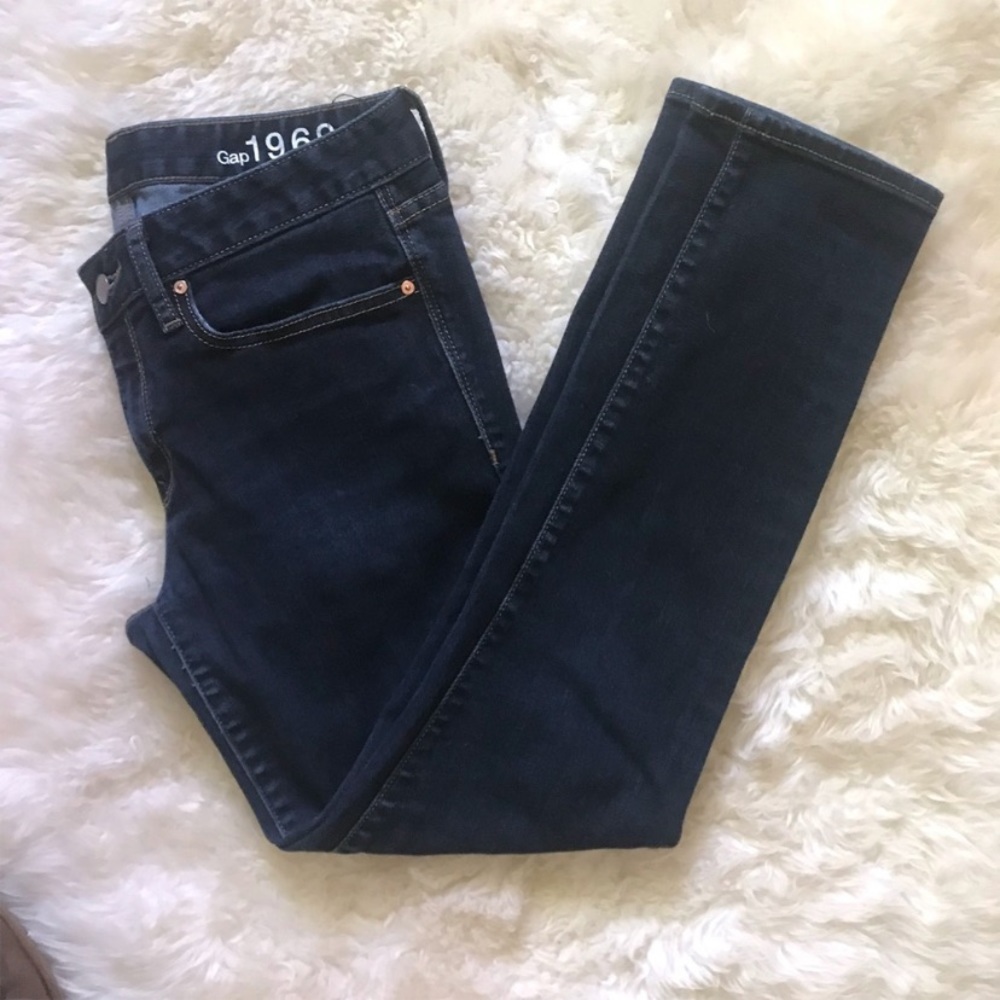 Gap 1969 dark “always skinny” ankle jeans